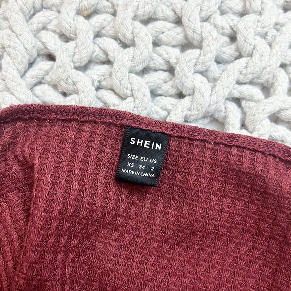 Waffle Knit Twist-Front Crop Top XS / X-Small - Picture 3 of 5